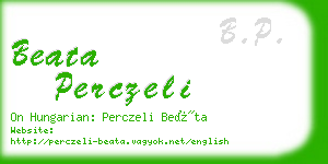 beata perczeli business card